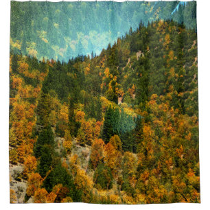 Autumn in the mountains......   shower curtain