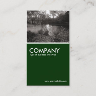 Autumn in the Park - Dark Green Business Card
