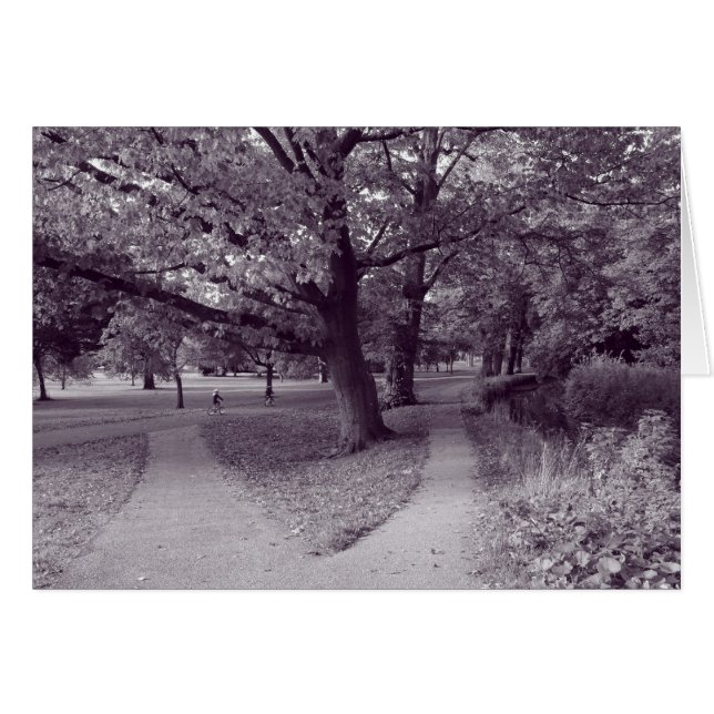 Autumn in the Park - Purple Toned BW (Front Horizontal)