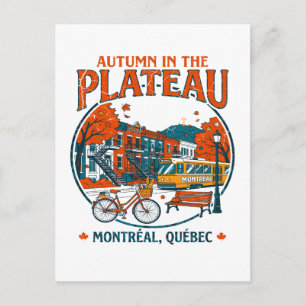 Autumn In The Plateau Montreal Quebec Postcard