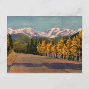 Autumn In The Rockies Vintage Postcard