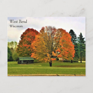 Autumn in West Bend, Wisconsin Postcard