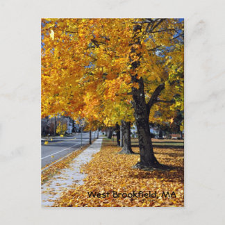 Autumn in West Brookfield, MA Postcard