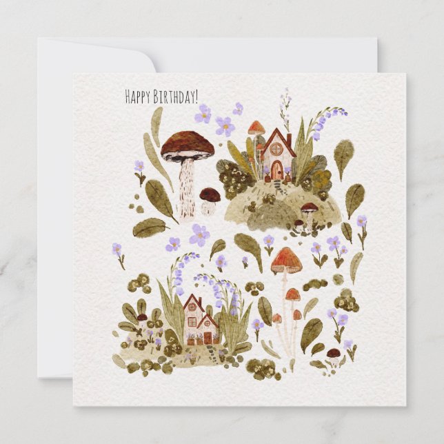 Autumn in woodland watercolour illustration (Front)