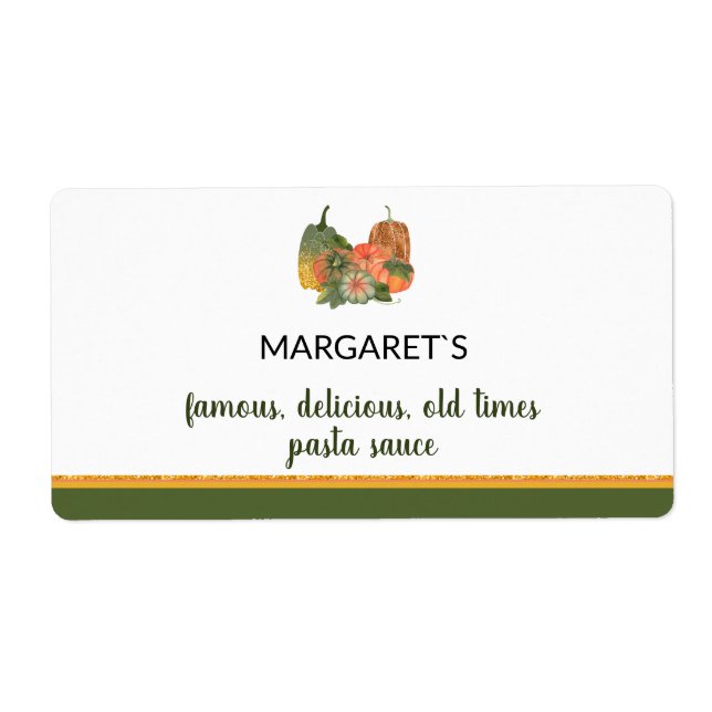 Autumn inspired cute custom text Sauce (Front)