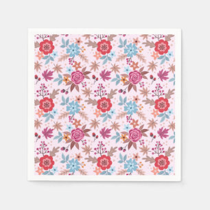 Autumn Inspired Roses Pattern Print Napkins