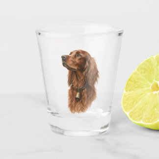 Autumn Irish Setter – Rustic Hunting Dog Art Shot Glass