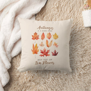 Autumn is a Second Spring – Fall Leaves Cushion