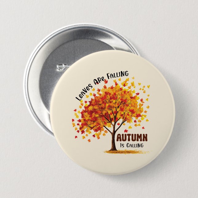 Autumn is Calling 7.5 Cm Round Badge (Front & Back)