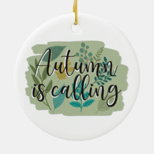 Autumn Is Calling Ceramic Tree Decoration