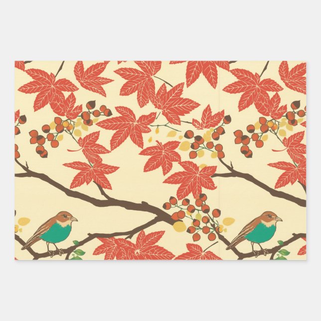 Autumn is changing colors wrapping paper sheet (Front)