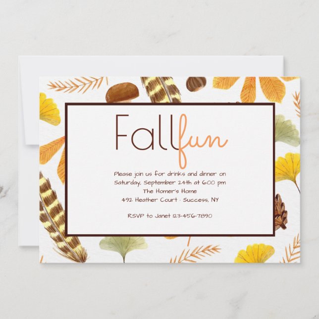 Autumn Is In The Air Invitation (Front)