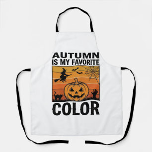 Autumn Is My Favourite Colour Halloween Pumpkin De Apron