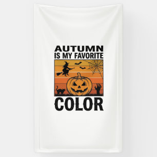 Autumn Is My Favourite Colour Halloween Pumpkin De Banner