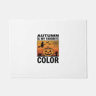 Autumn Is My Favourite Colour Halloween Pumpkin De Doormat