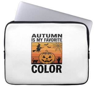 Autumn Is My Favourite Colour Halloween Pumpkin De Laptop Sleeve