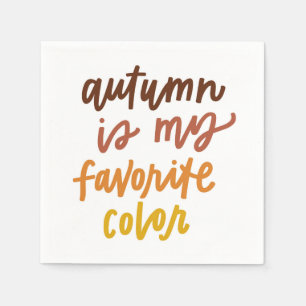 "Autumn Is My Favourite Colour" Napkin