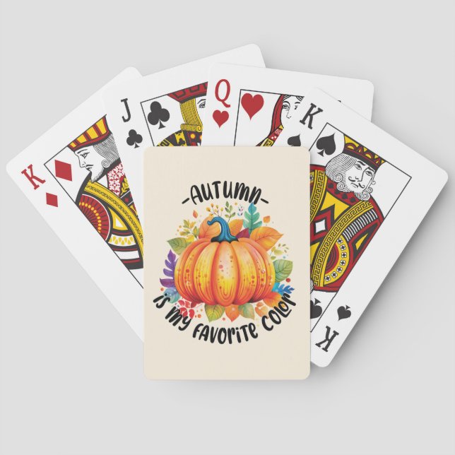 Autumn Is My Favourite Colour Playing Cards (Back)