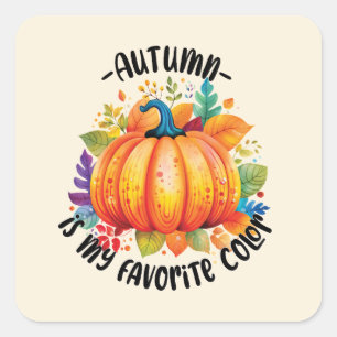Autumn Is My Favourite Colour Square Sticker