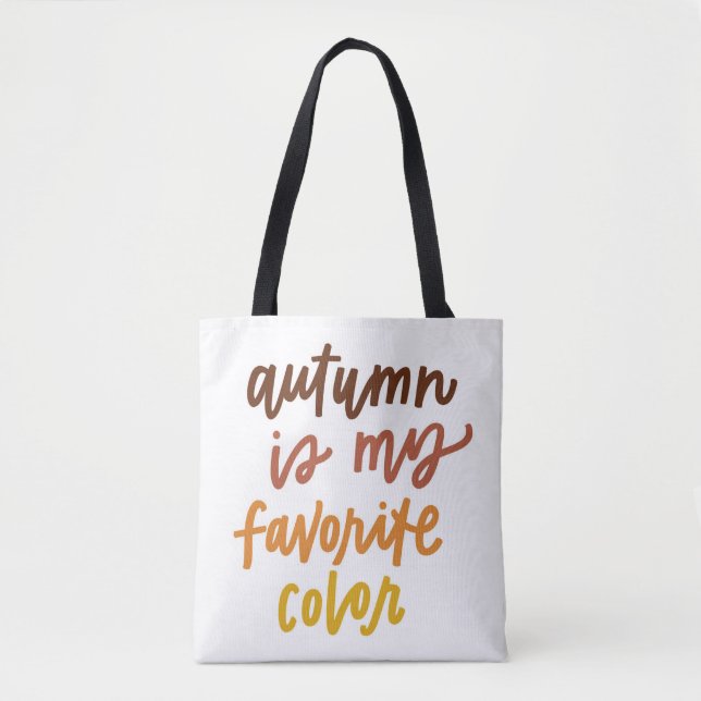 "Autumn Is My Favourite Colour" Tote Bag (Front)