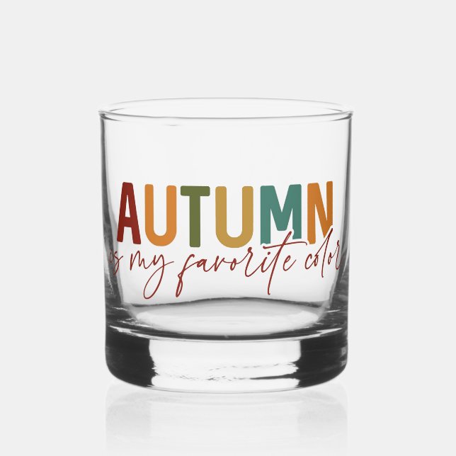 Autumn Is My Favourite Colour Whiskey Glass (Front)