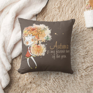 Autumn Is My Favourite Whimsical Cushion
