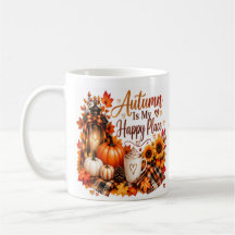 Autumn Is My Happy Place | Cosy Fall Pumpkin Coffe