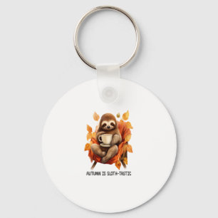 Autumn is Sloth Tastic Key Ring