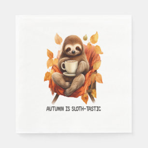 Autumn is Sloth Tastic Napkin