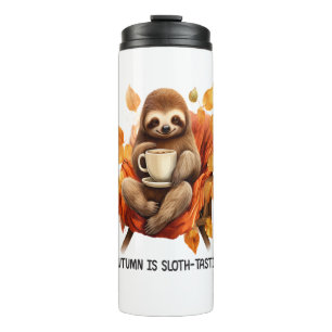 Autumn is Sloth Tastic Thermal Tumbler