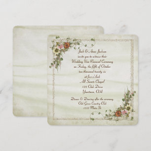 Autumn Ivy Floral frame for Wedding Invitation