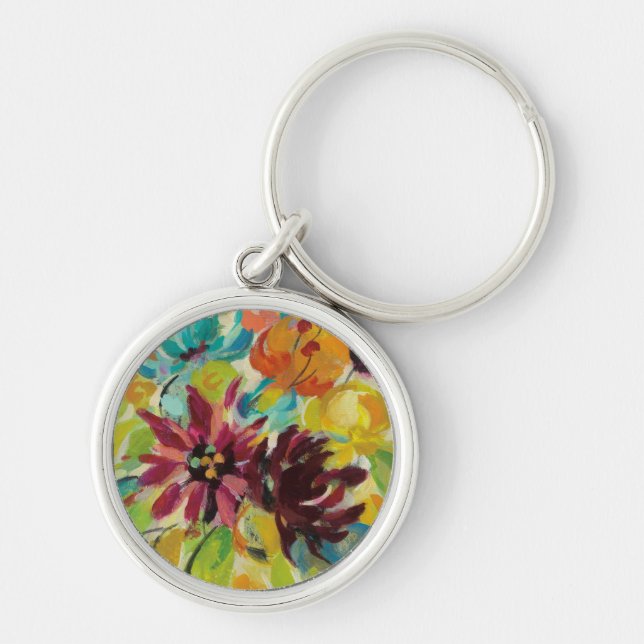 Autumn Joy Flowers Key Ring (Front)