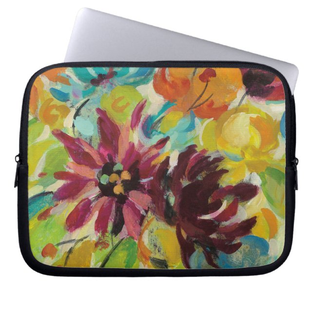 Autumn Joy Flowers Laptop Sleeve (Front)