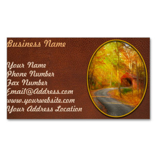 Autumn - Just past the bend Magnetic Business Card