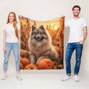 Autumn Keeshond Fleece Blanket