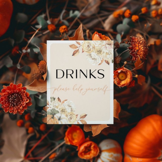 Autumn Kids Birthday Drinks Bar Sign (Creator Uploaded)