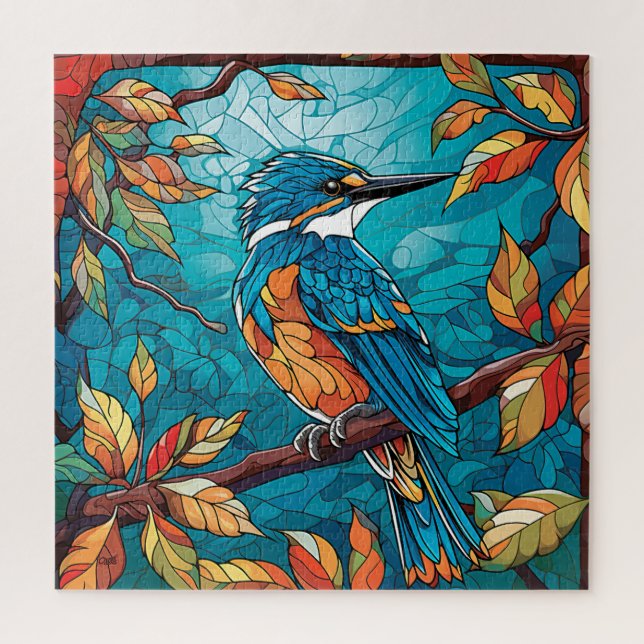 Autumn Kingfisher Puzzle (Vertical)