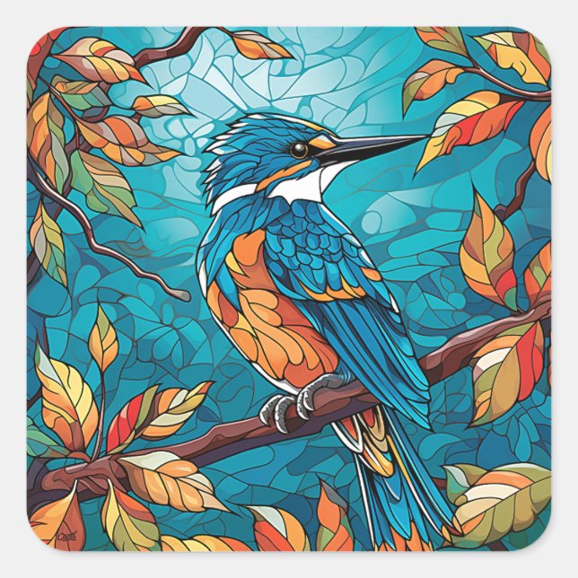 Autumn Kingfisher Sticker (Front)