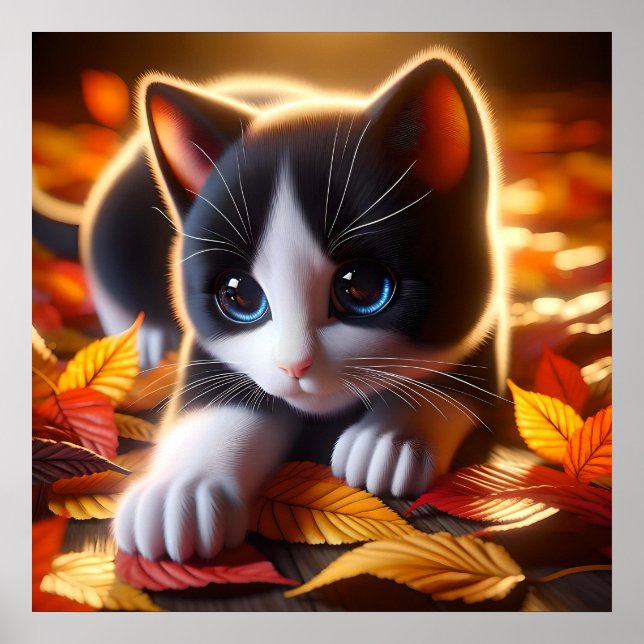Autumn Kitten Poster (Front)