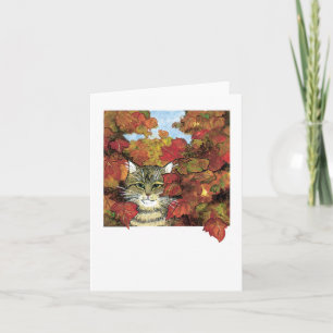 Autumn Kitty Card