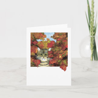 Autumn Kitty Card