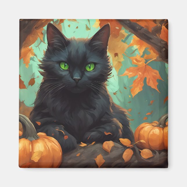 Autumn Kitty Magnet (Front)