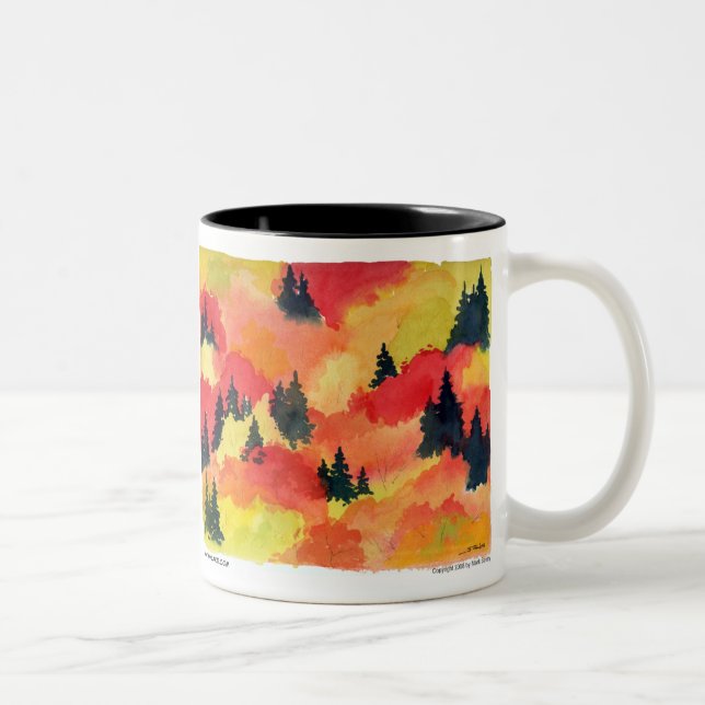 Autumn Lake "AUTUMN" Coffee Mug (Right)
