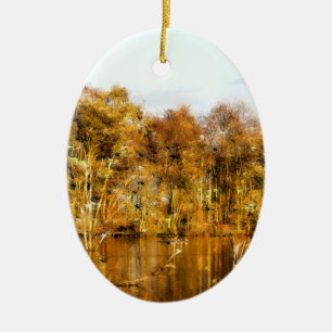 AUTUMN LAKE CERAMIC TREE DECORATION