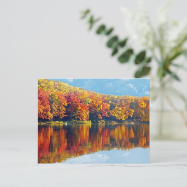 Autumn Lake Postcard (Standing Front)