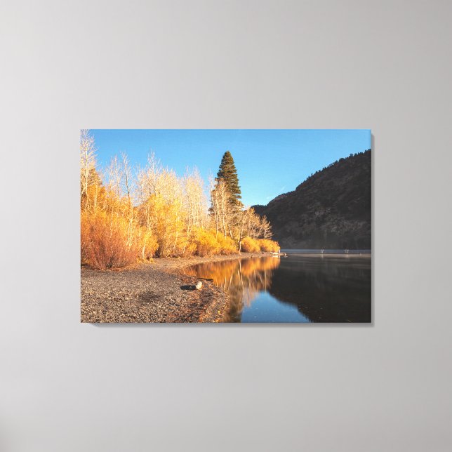 Autumn Lake Reflection Canvas Print (Front)