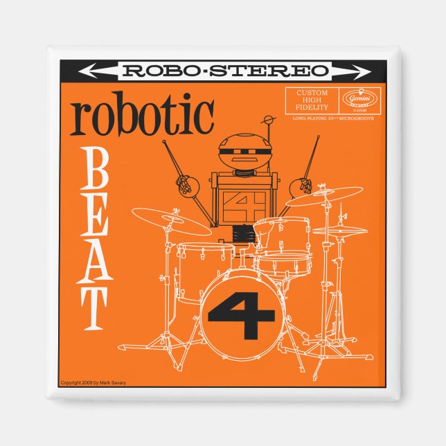 Autumn Lake "ROBOTIC BEAT LP" Magnet (Front)