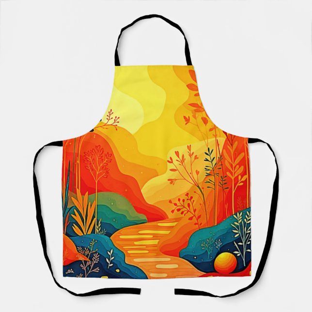Autumn Landscape Art Apron (Front)