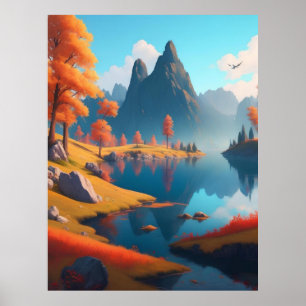 Autumn Landscape Art Poster