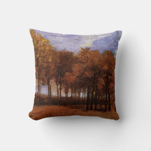 Autumn Landscape by Vincent van Gogh Cushion